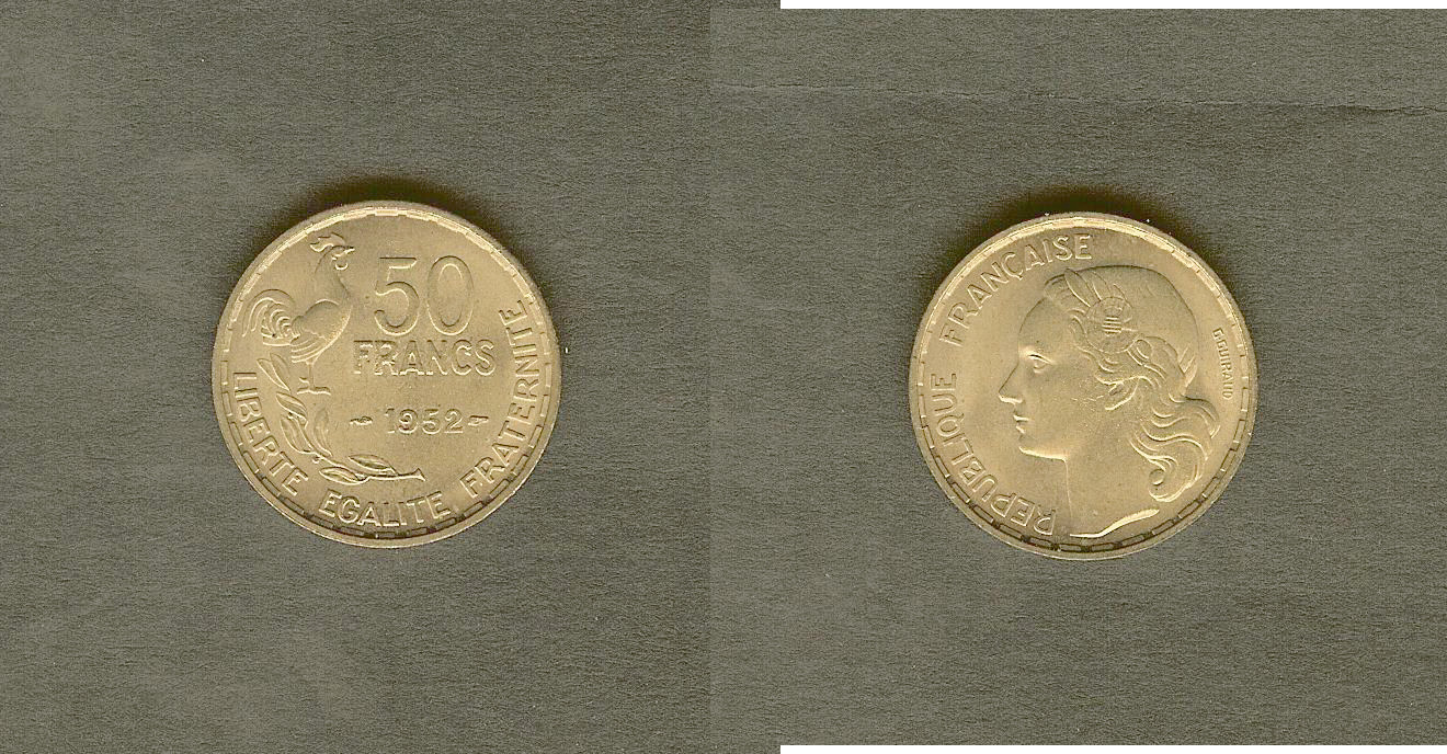 50 francs Guiraud 1952 FDC